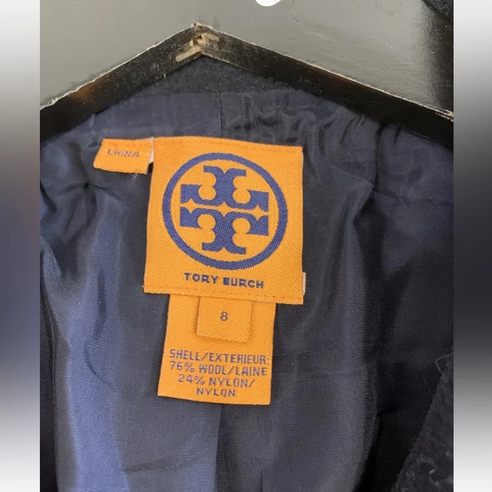 Tory Burch Navy Blue Pea Coat